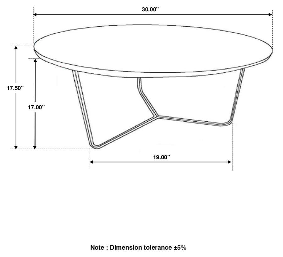 Yaritza - Round Mango Wood Coffee Table - Natural And Gunmetal Coffee Table modern furniture Contempo Furniture
