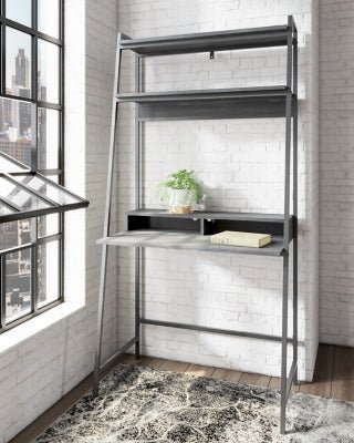 Yarlow 36" Home Office Desk with Shelf - Black Computer Desks modern furniture Contempo Furniture
