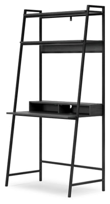 Yarlow 36" Home Office Desk with Shelf - Black Computer Desks modern furniture Contempo Furniture