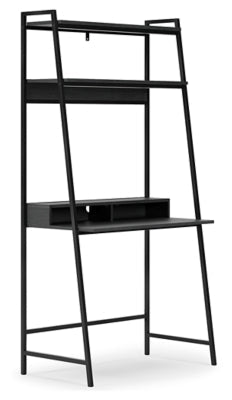 Yarlow 36" Home Office Desk with Shelf - Black Computer Desks modern furniture Contempo Furniture