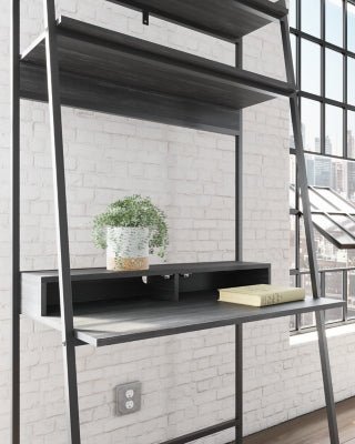 Yarlow 36" Home Office Desk with Shelf - Black Computer Desks modern furniture Contempo Furniture