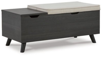 Yarlow Storage Bench - Dark Gray Storage Bench modern furniture Contempo Furniture