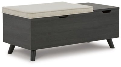 Yarlow Storage Bench - Dark Gray Storage Bench modern furniture Contempo Furniture