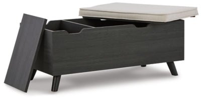 Yarlow Storage Bench - Dark Gray Storage Bench modern furniture Contempo Furniture