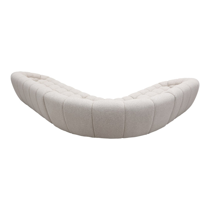 Yolonda - Modern Beige Curved Sectional Sofa