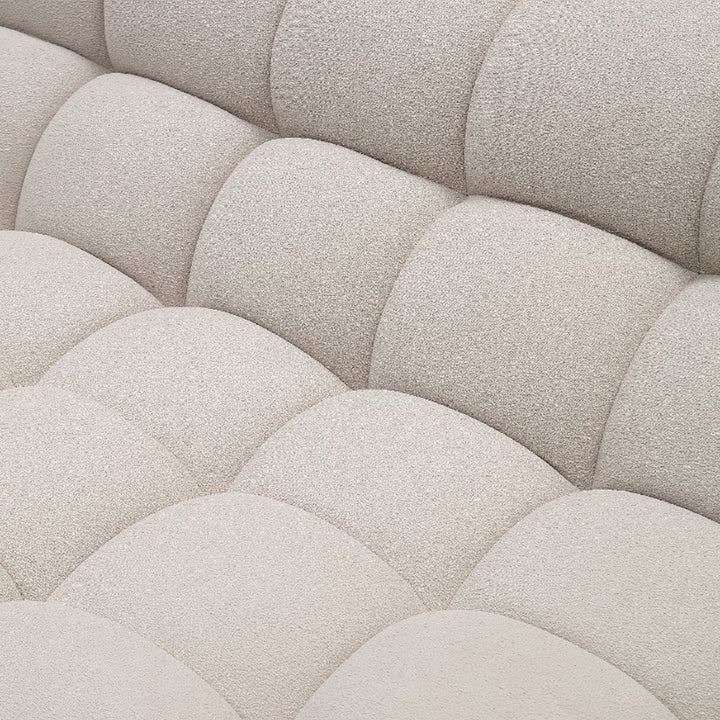 Yolonda - Modern Beige Curved Sectional Sofa