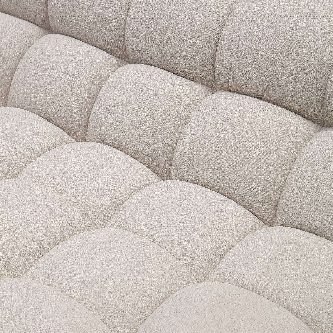 Yolonda - Modern Beige Curved Sectional Sofa