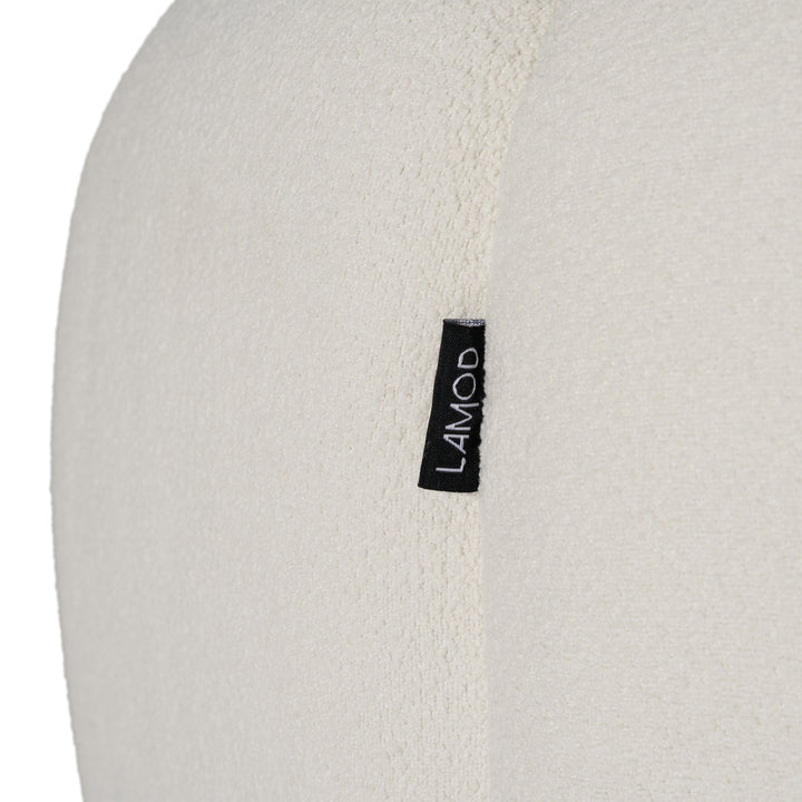 Yolonda - Modern Curved Off-White Fabric Sofa