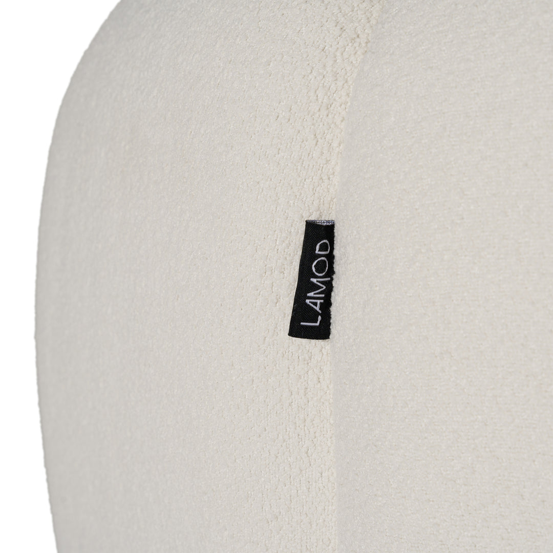 Yolonda - Modern Curved Off-White Fabric Sofa