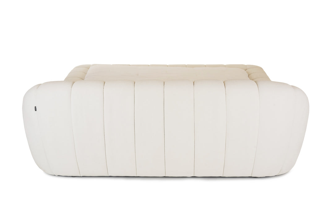 Yolonda - Modern Off-White Fabric Bed