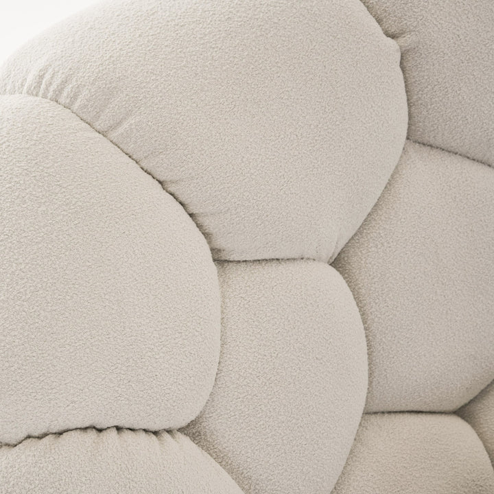 Yolonda - Modern Off-White Fabric Bed