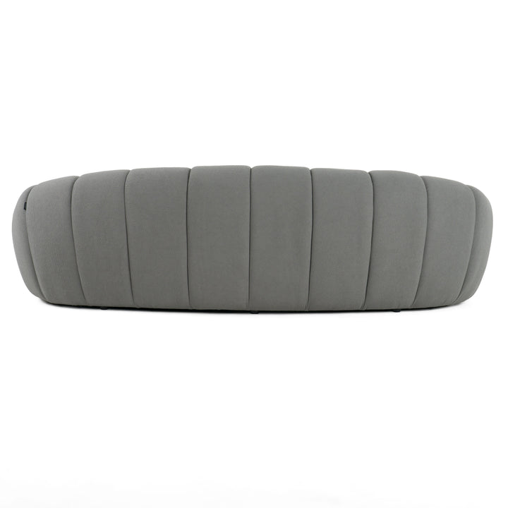 Yolonda - Modern Curved Light Grey Fabric Sofa