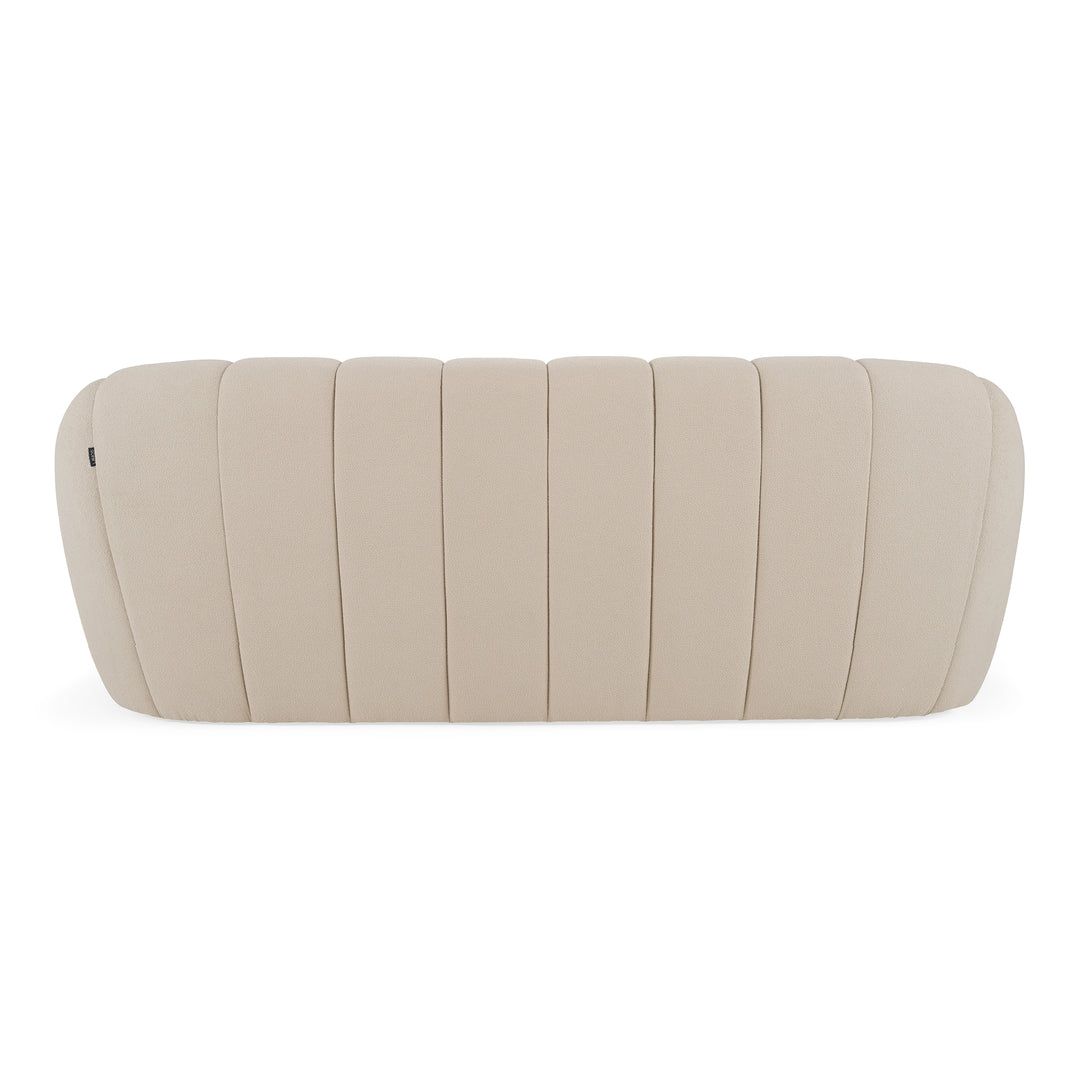 Yolonda  Modern Beige Fabric Bed