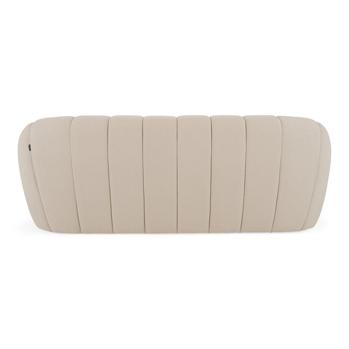 Yolonda  Modern Beige Fabric Bed