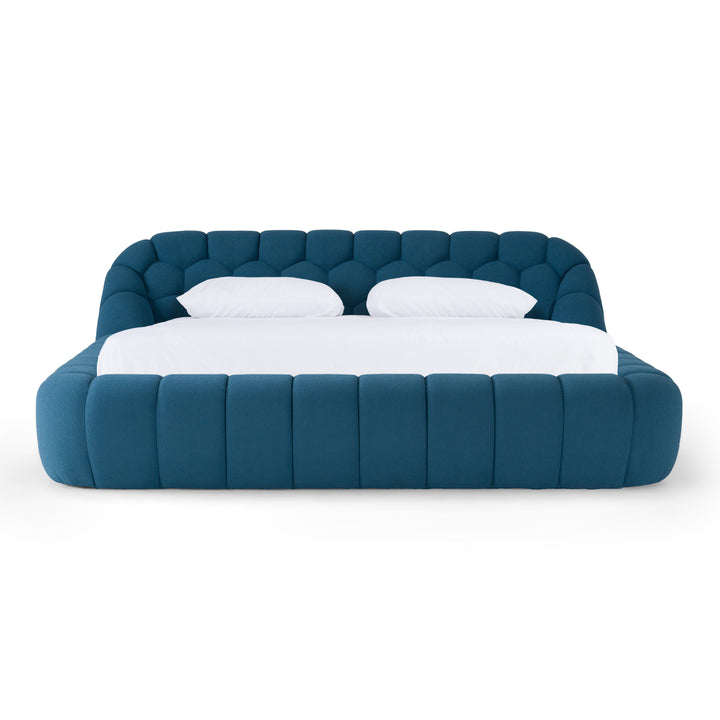 Yolonda - Modern Dark Teal Fabric Bed