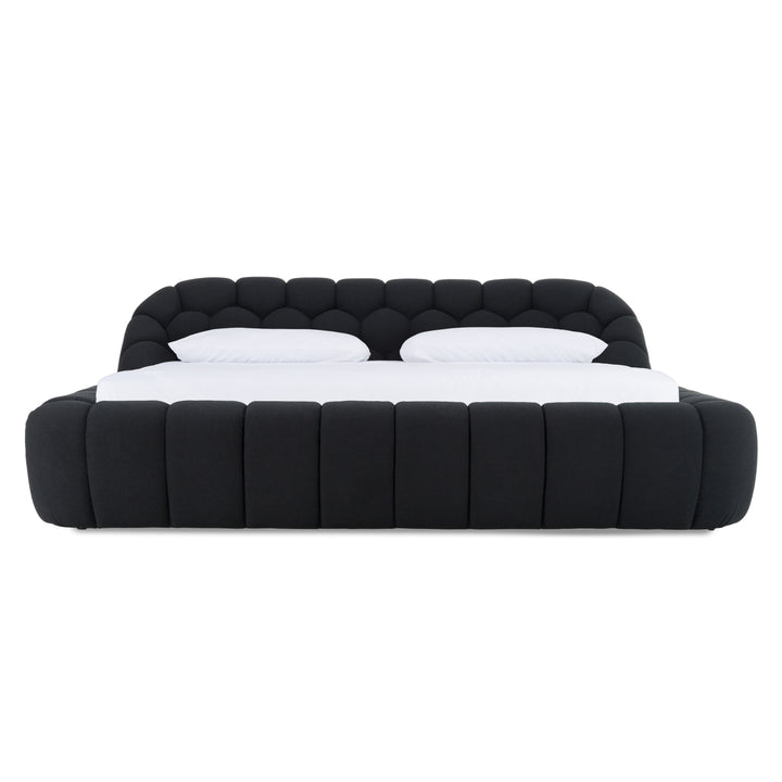 Yolonda - Modern Black Fabric Bed
