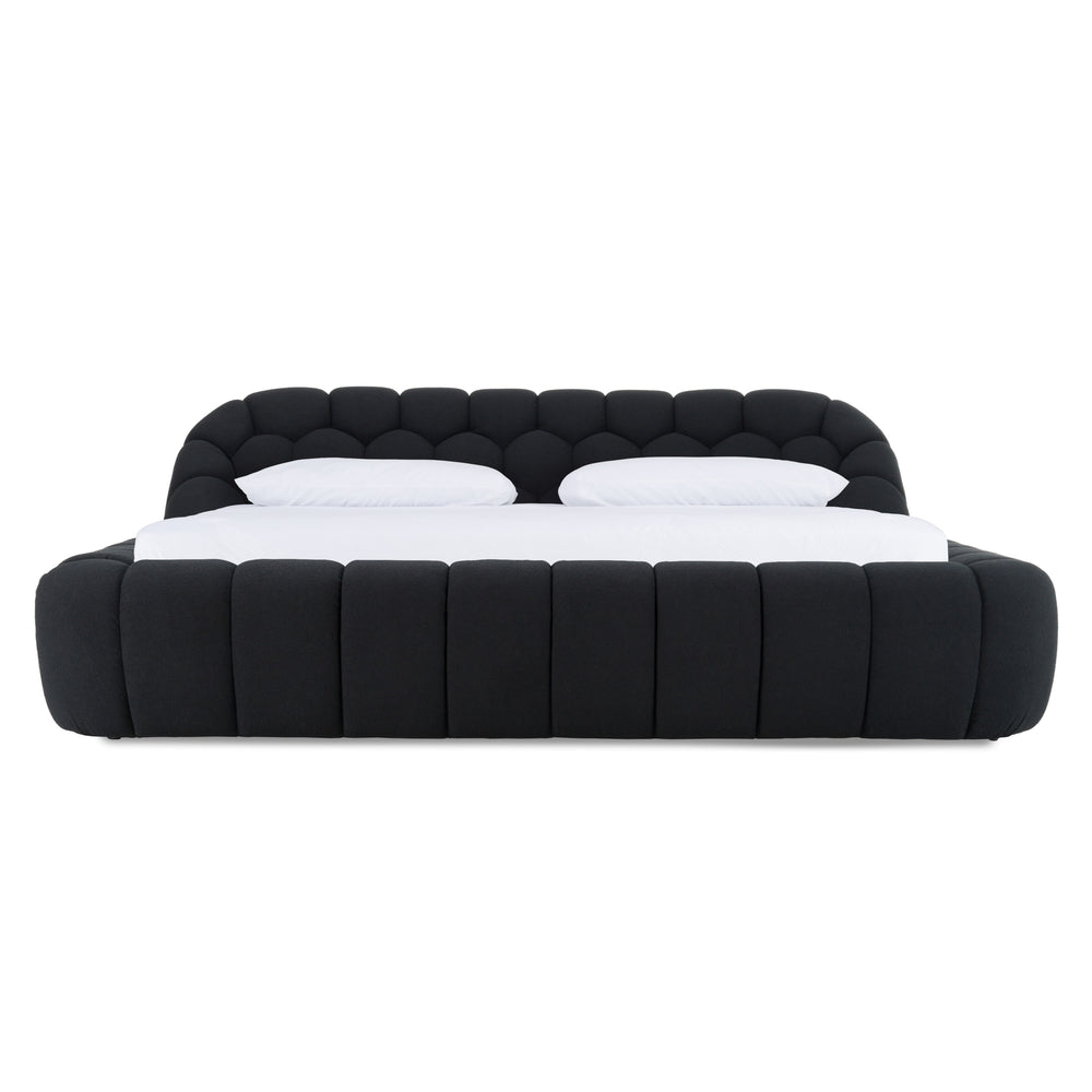 Yolonda - Modern Black Fabric Bed