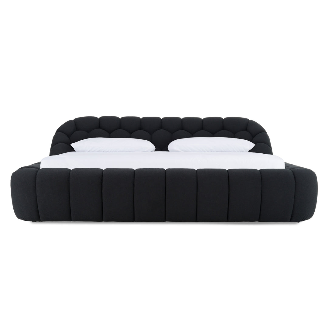 Yolonda - Modern Black Fabric Bed