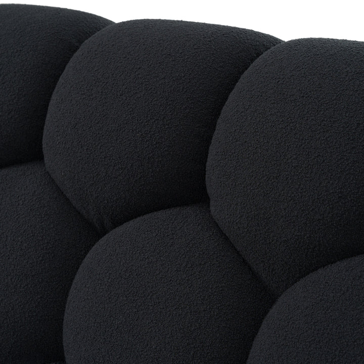 Yolonda - Modern Black Fabric Bed