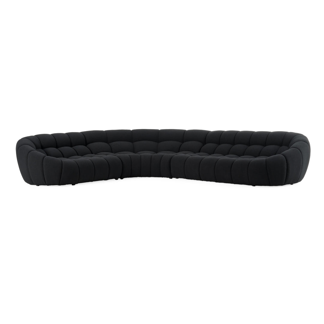 Yolonda - Black Fabric Sectional Sofa
