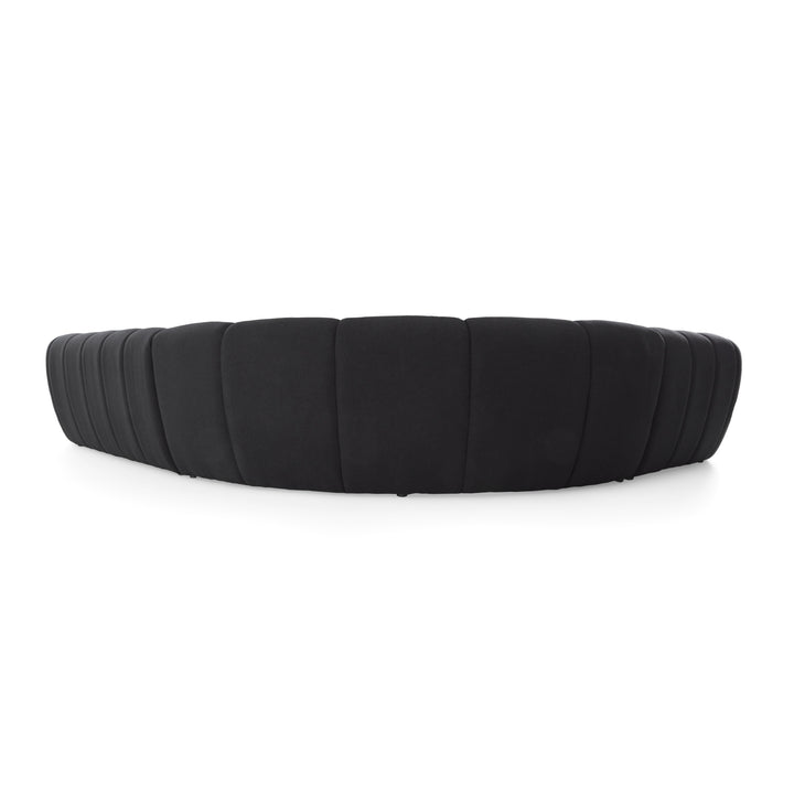 Yolonda - Black Fabric Sectional Sofa