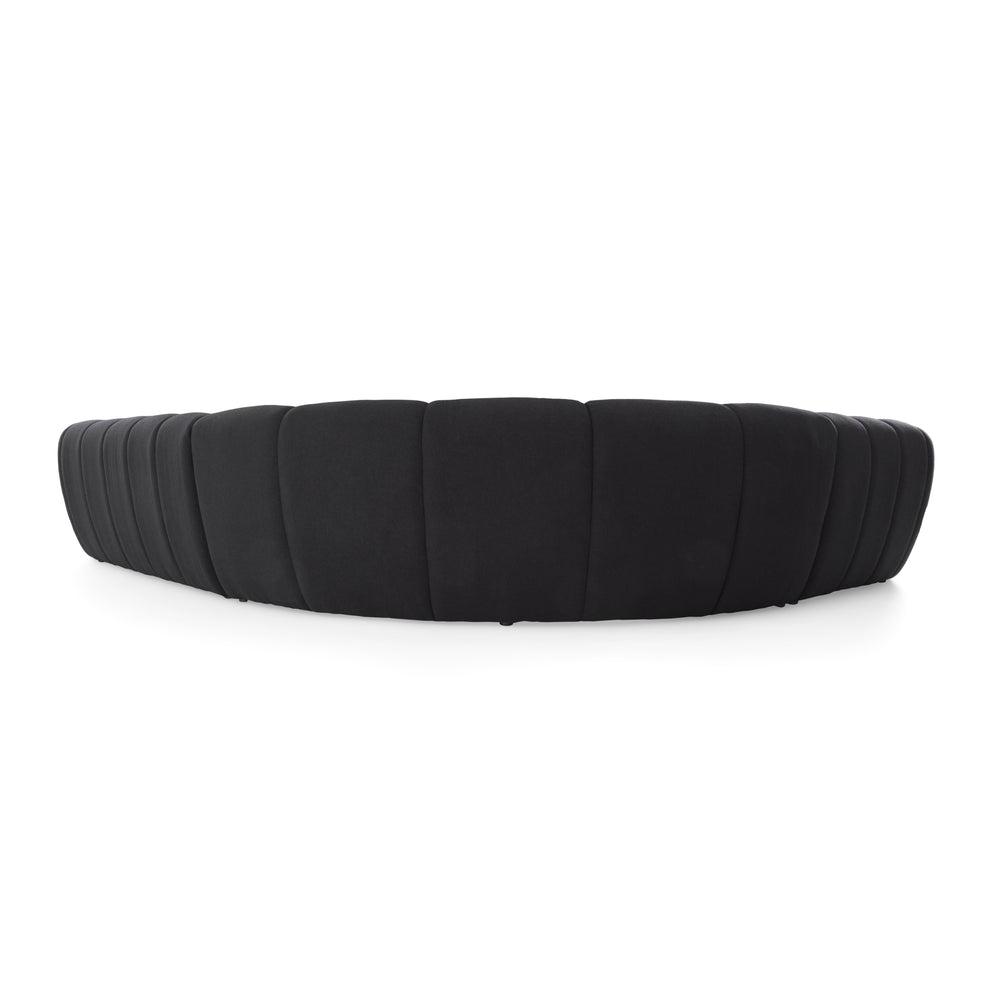 Yolonda - Black Fabric Sectional Sofa - View 5