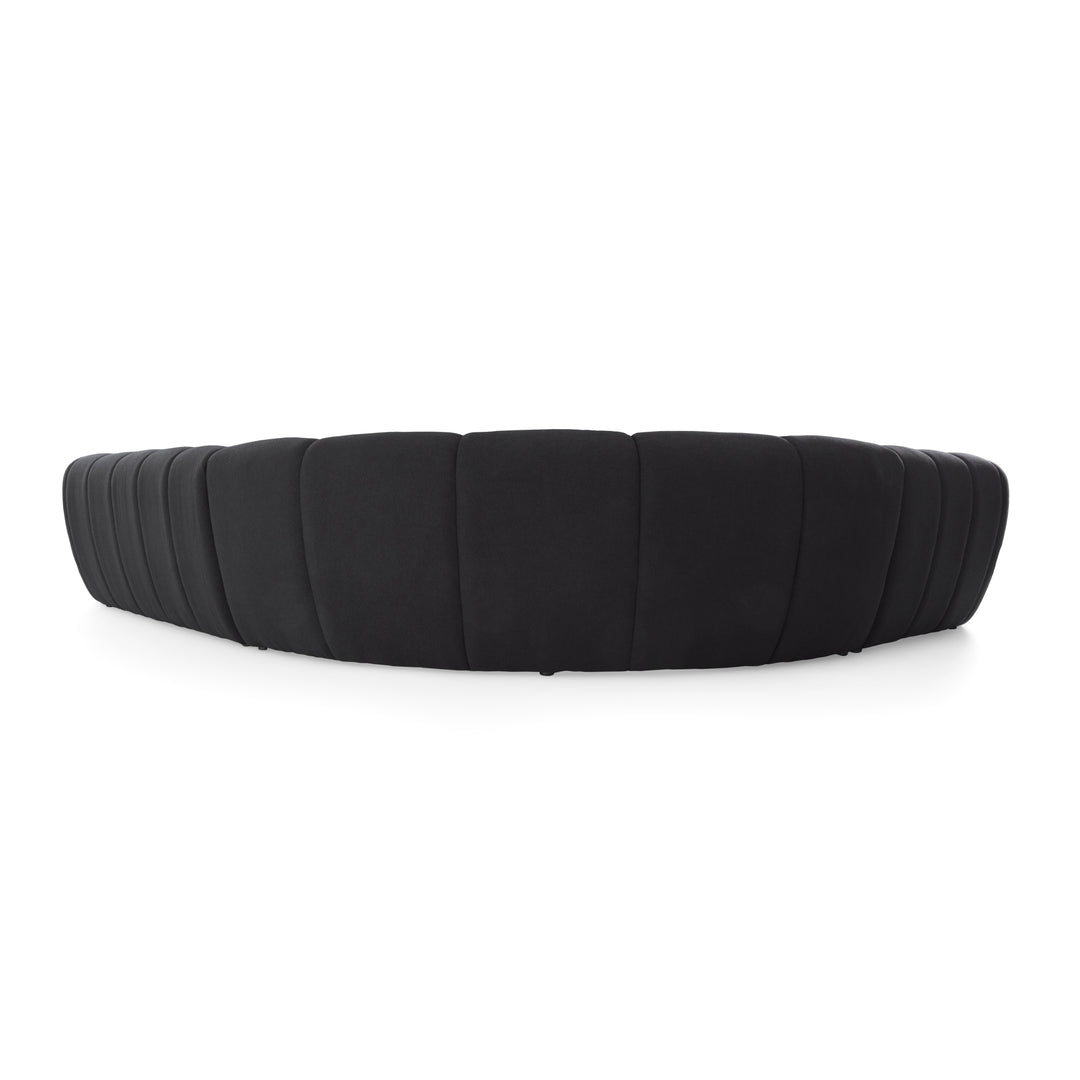 Yolonda - Black Fabric Sectional Sofa