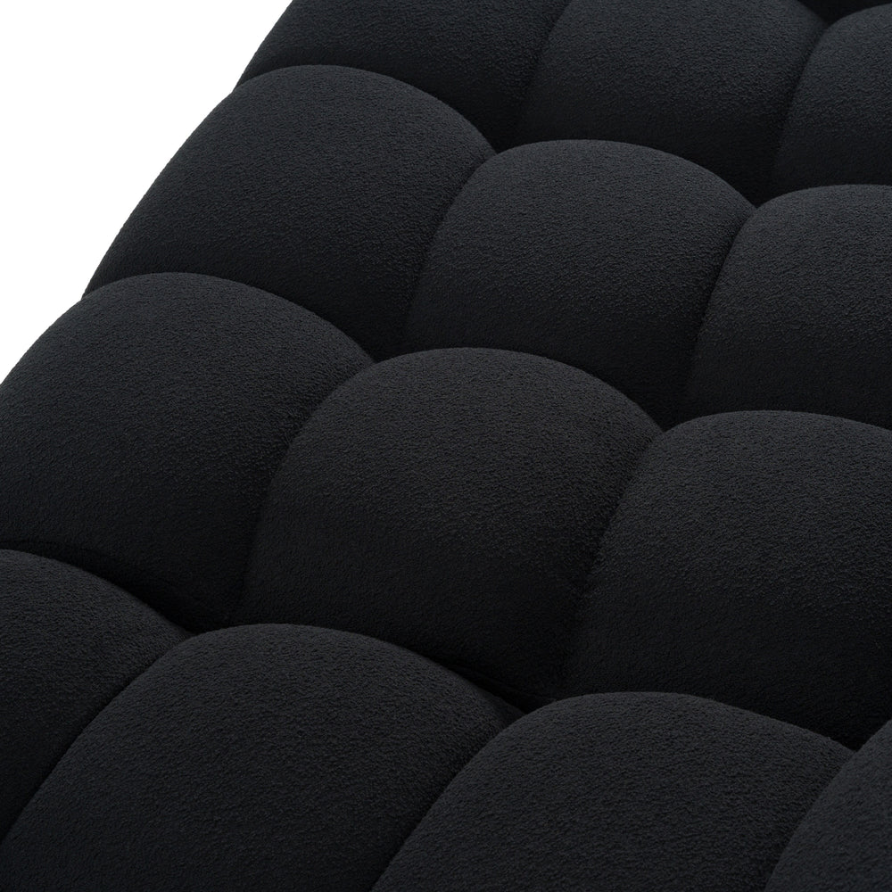 Yolonda - Black Fabric Sectional Sofa - View 6