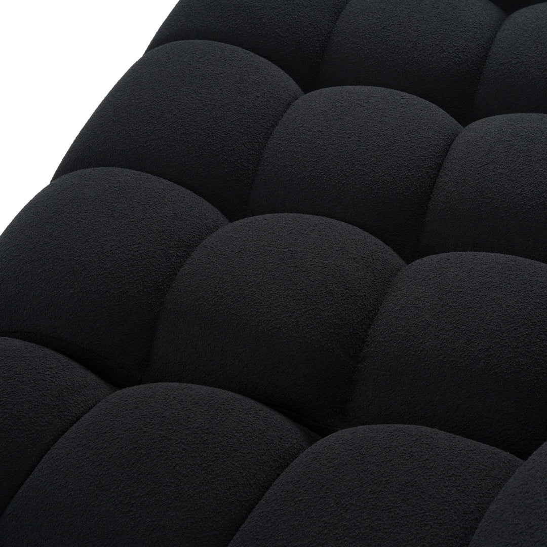 Yolonda - Black Fabric Sectional Sofa