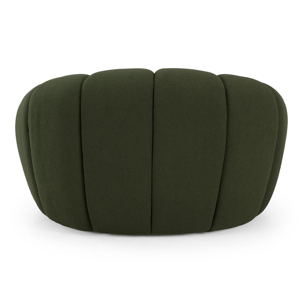 Yolonda - Modern Curved Green Fabric Chair - View 12