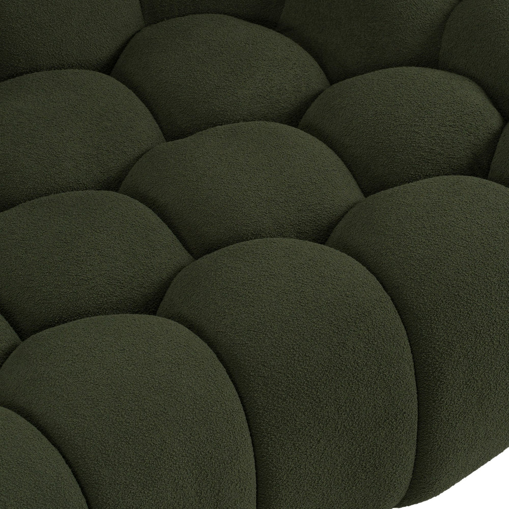 Yolonda - Modern Curved Green Fabric Sofa - View 16