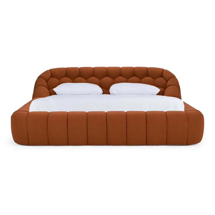 Yolonda - Modern Orange Fabric Bed