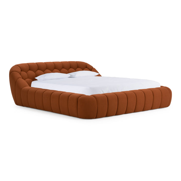 Yolonda - Modern Orange Fabric Bed