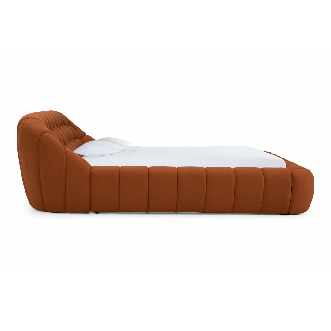 Yolonda - Modern Orange Fabric Bed
