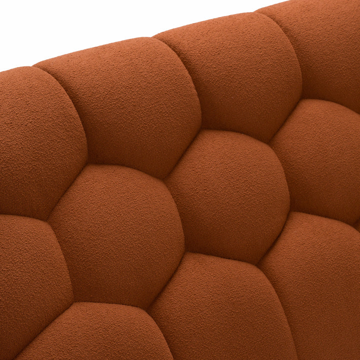 Yolonda - Modern Orange Fabric Bed