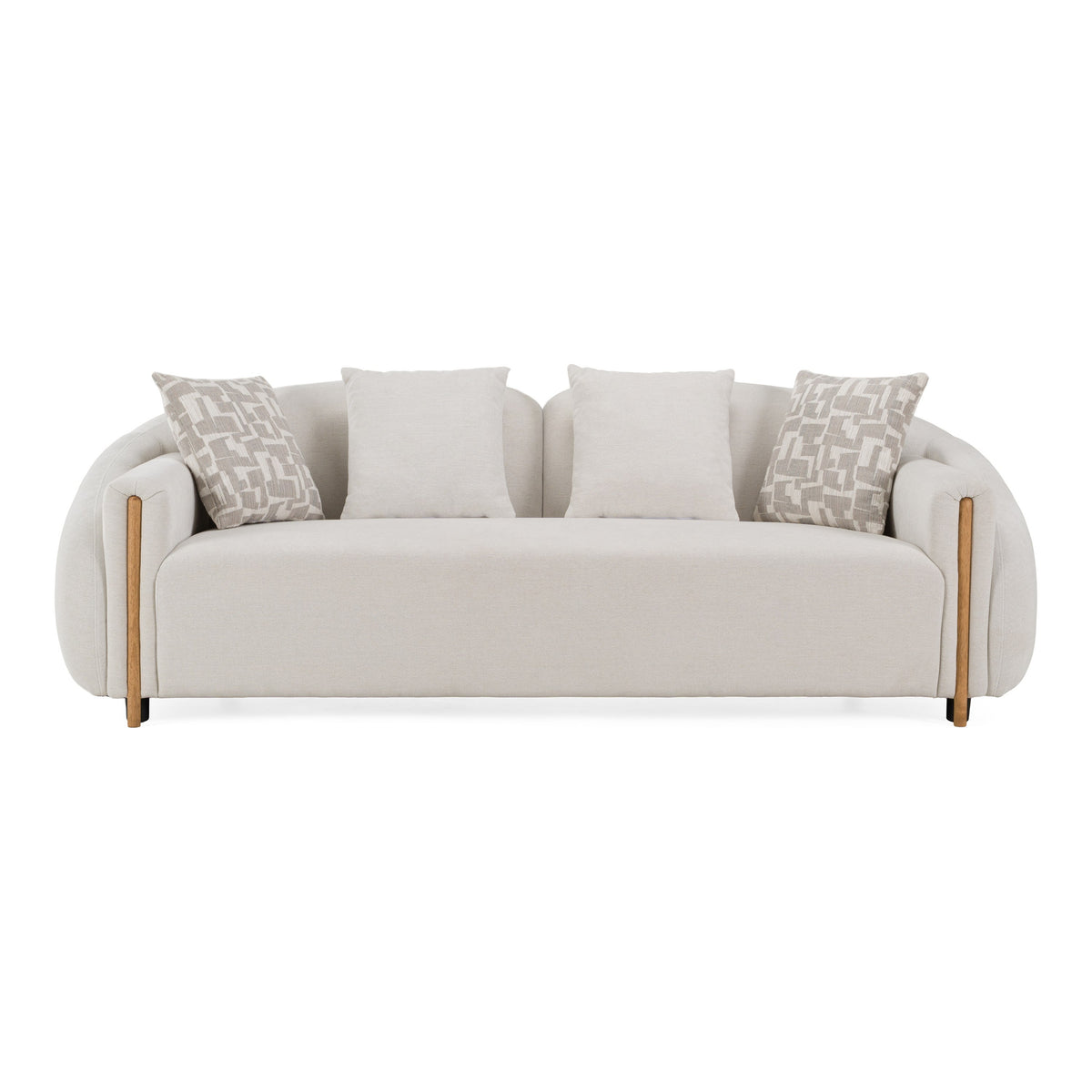 Yorba - Modern Beige Fabric Loveseat