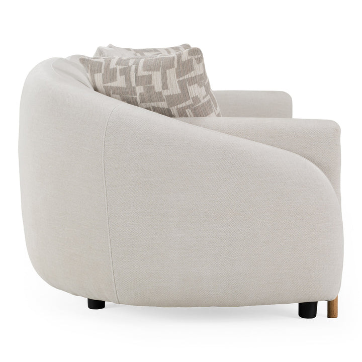 Yorba - Modern Beige Fabric Loveseat