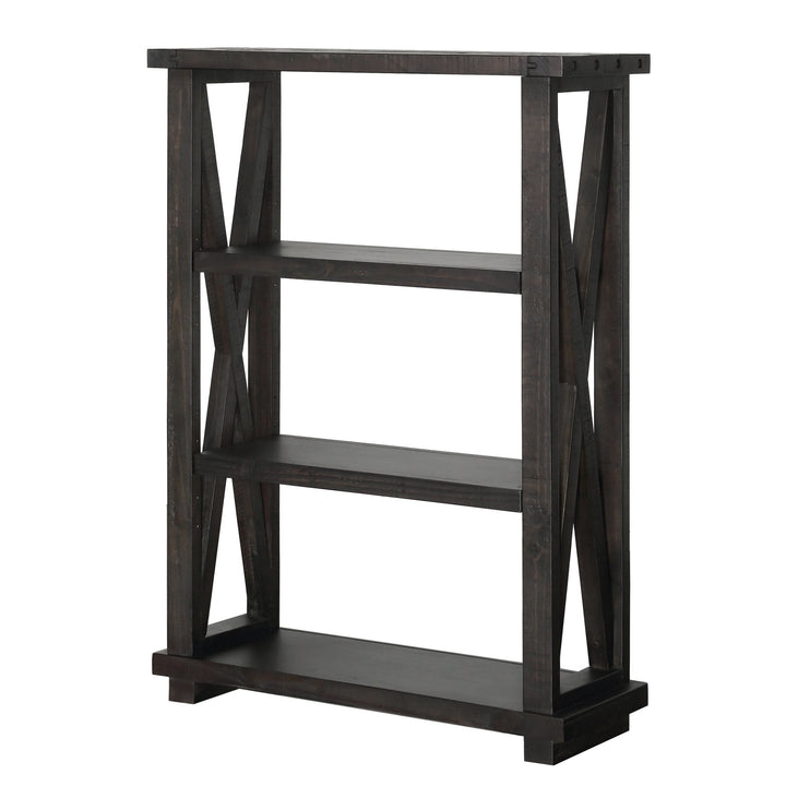 Yosemite Solid Wood 54x39 inch Bookshelf in Cafe Bookcase modern furniture Contempo Furniture
