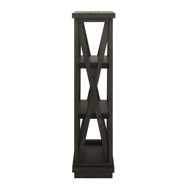 Yosemite Solid Wood 54x39 inch Bookshelf in Cafe Bookcase modern furniture Contempo Furniture