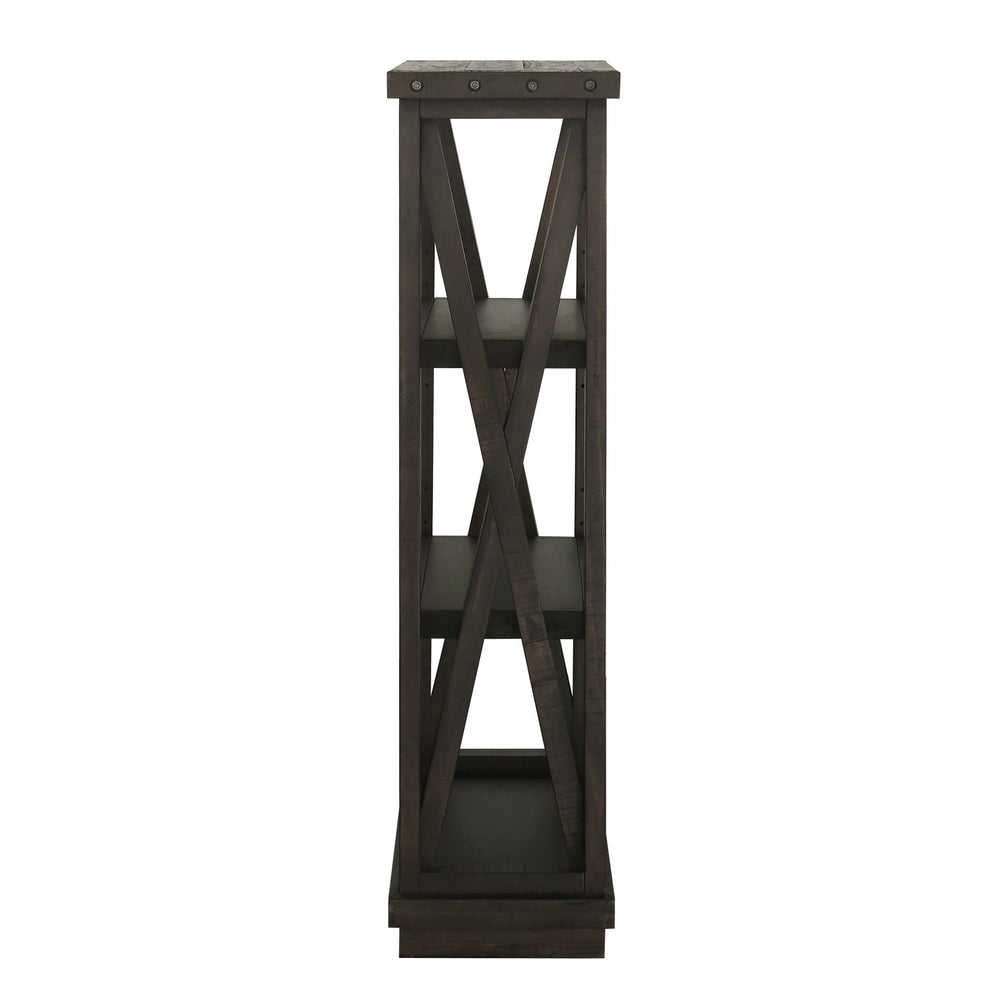 Yosemite Solid Wood 54x39 inch Bookshelf in Cafe Bookcase modern furniture Contempo Furniture