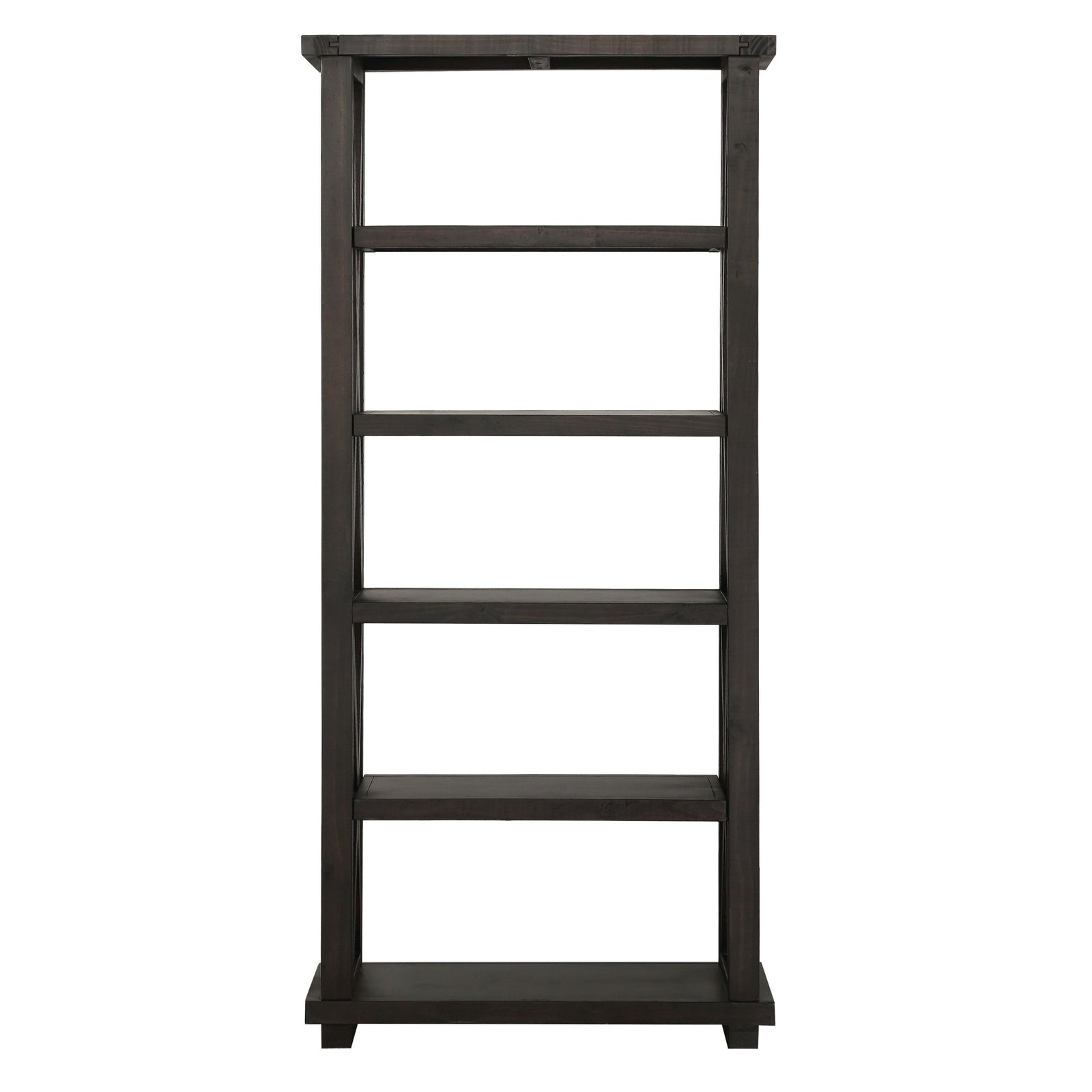 Yosemite Solid Wood 82x39 inch Bookshelf in Cafe Bookcase modern furniture Contempo Furniture