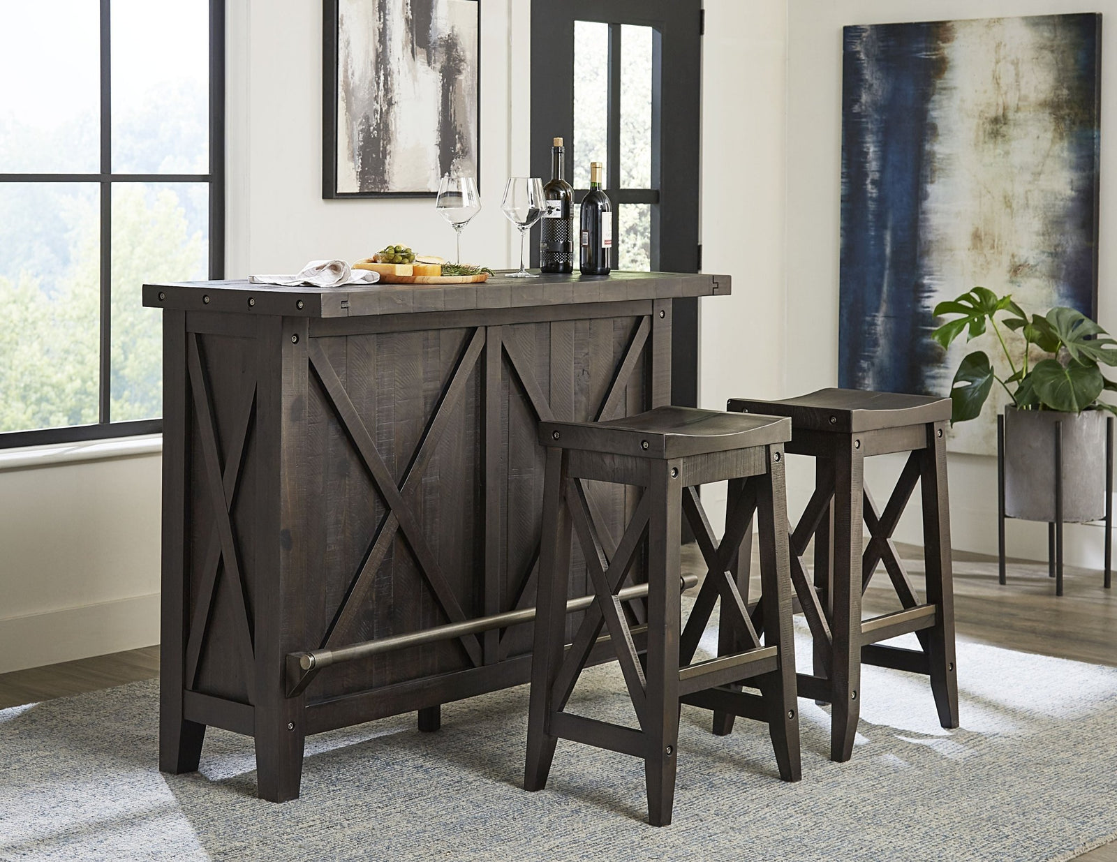 Yosemite Solid Wood Bar Stool in Cafe Bar Stool modern furniture Contempo Furniture