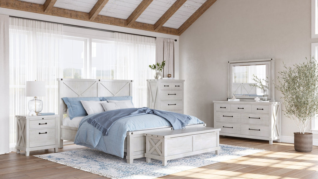 Yosemite Solid Wood Blanket Box in Rustic White Benches modern furniture Contempo Furniture