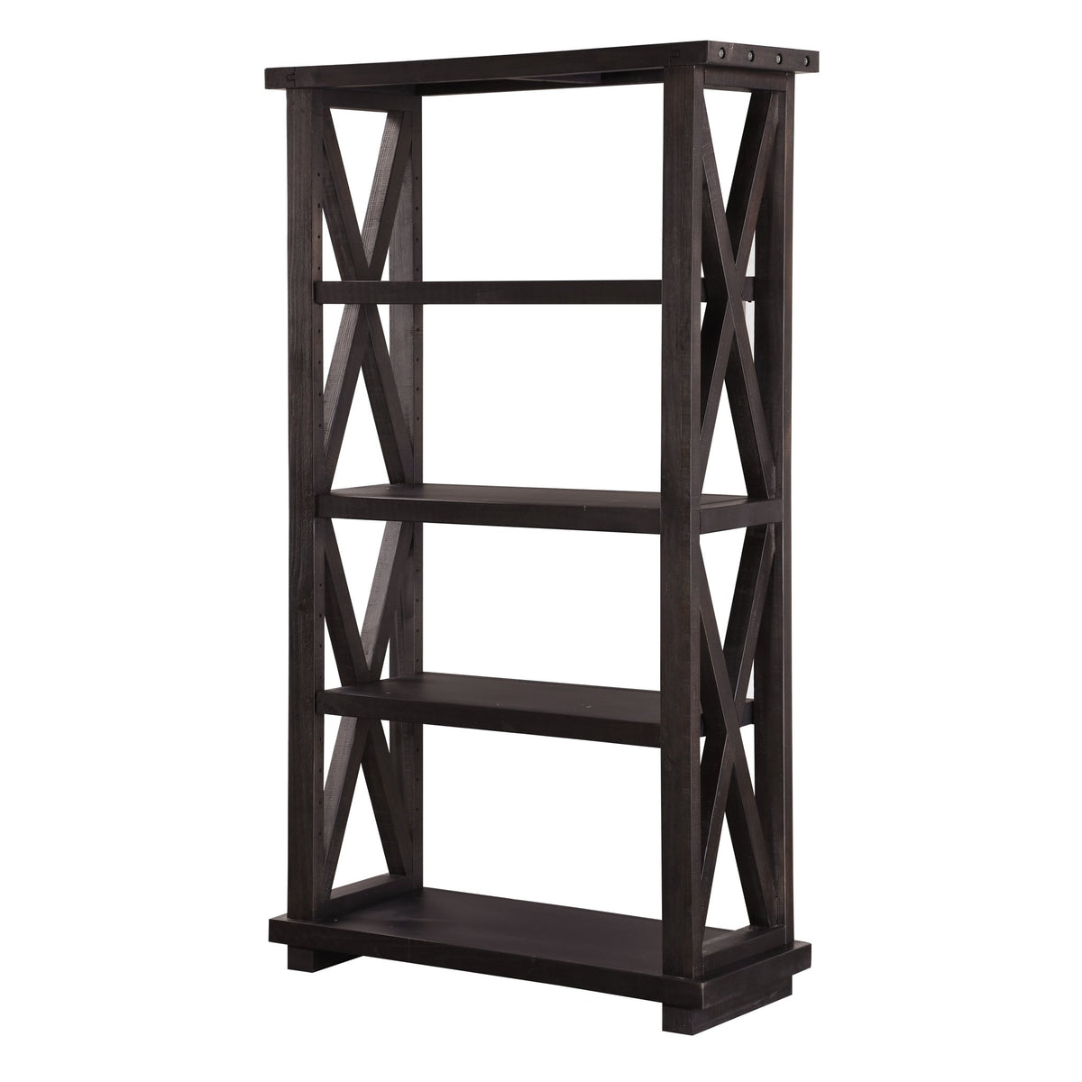 Yosemite Solid Wood Bookcase in Cafe Bookcase modern furniture Contempo Furniture