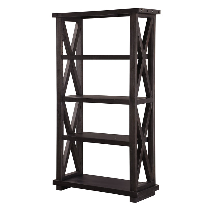 Yosemite Solid Wood Bookcase in Cafe Bookcase modern furniture Contempo Furniture