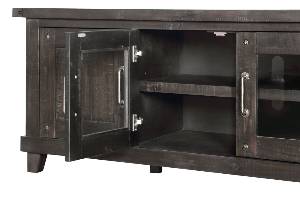 Yosemite Solid Wood Four Door Media Console in Cafe TV Consoles modern furniture Contempo Furniture