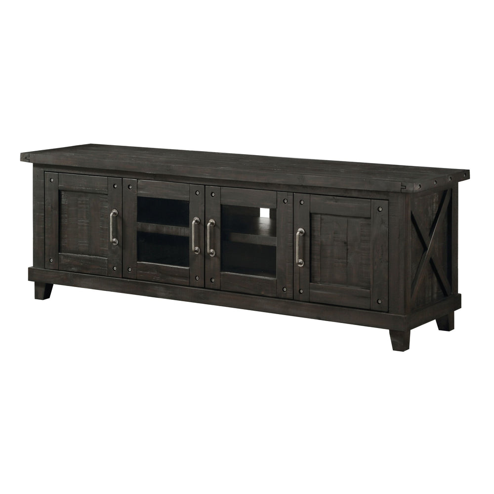 Yosemite Solid Wood Four Door Media Console in Cafe TV Consoles modern furniture Contempo Furniture