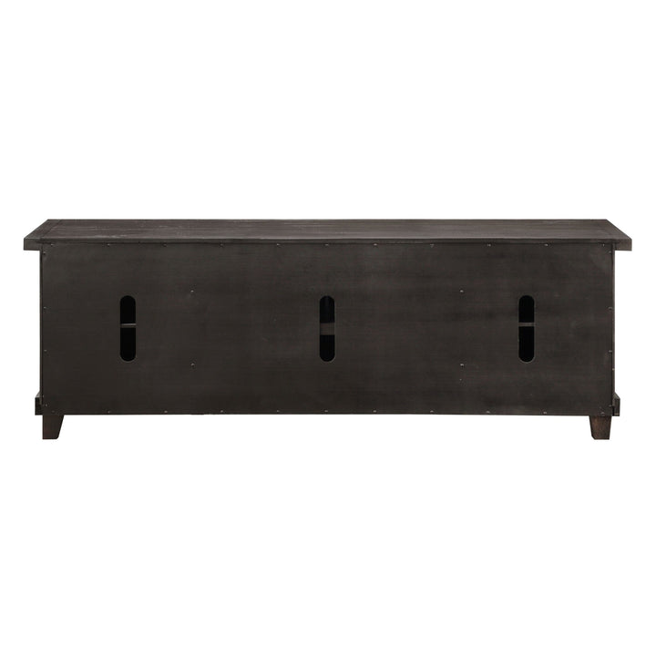 Yosemite Solid Wood Four Door Media Console in Cafe TV Consoles modern furniture Contempo Furniture