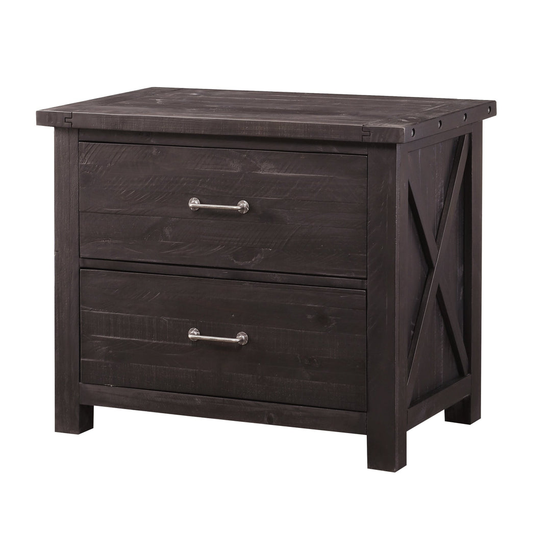 Yosemite Solid Wood Lateral File Cabinet in Cafe File Cabinet modern furniture Contempo Furniture