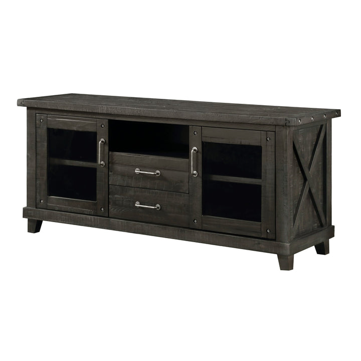 Yosemite Solid Wood Two Drawer Media Console in Cafe TV Consoles modern furniture Contempo Furniture